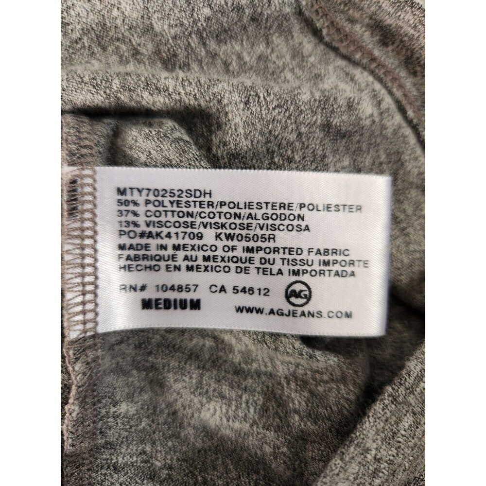 AG ADRIANO GOLDSCHMIED Women's T Shirt Size Medium Gray Crew Neck - Picture 4 of 6